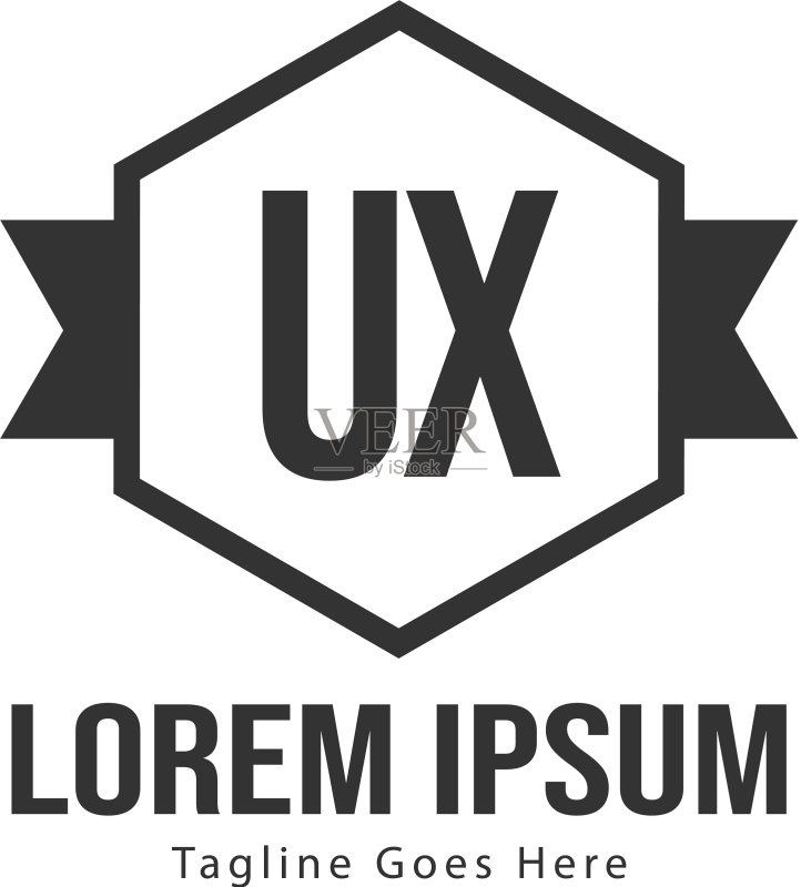 UX字母标志设计创意现代图标素材