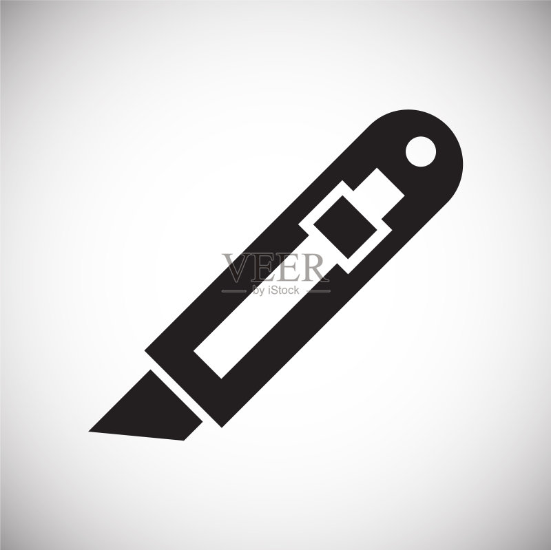 白色背景上的刀具图标图标素材