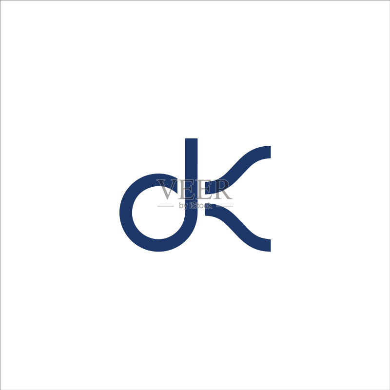 DK抽象字母标志图标素材