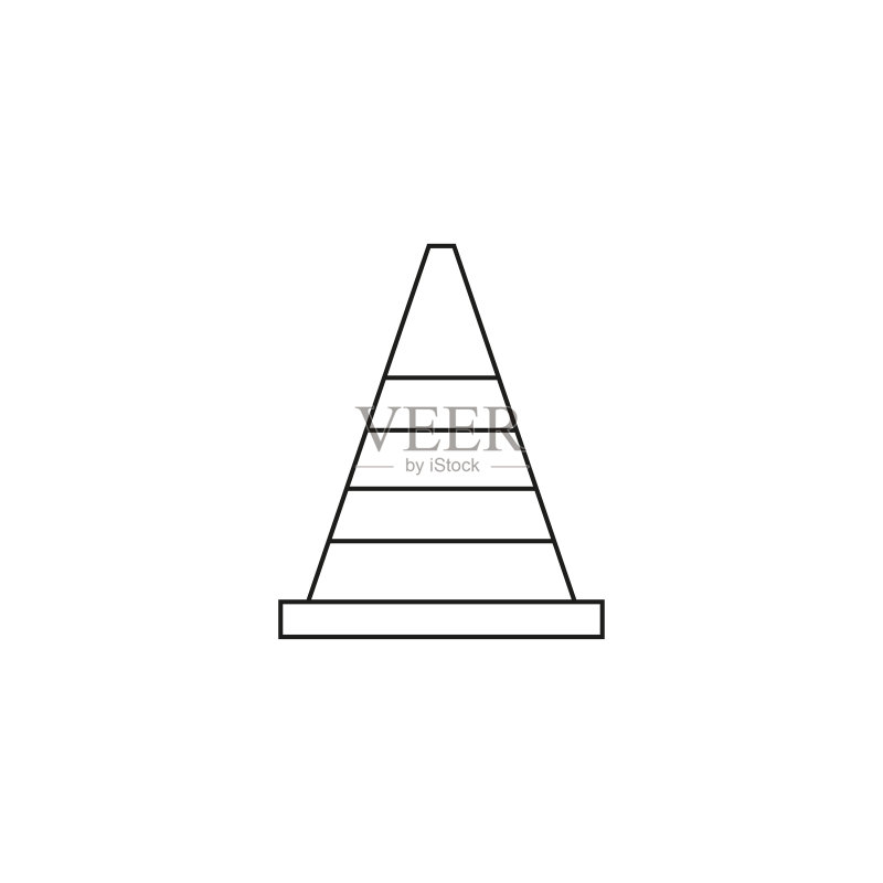 建筑交通锥图标素材