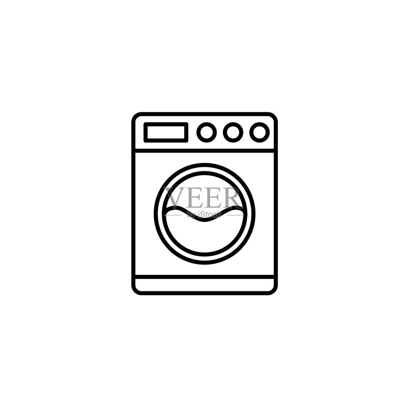 洗衣机相关线条图标图标素材