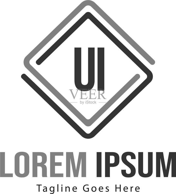 UI字母Logo设计创意现代UI字母图标素材