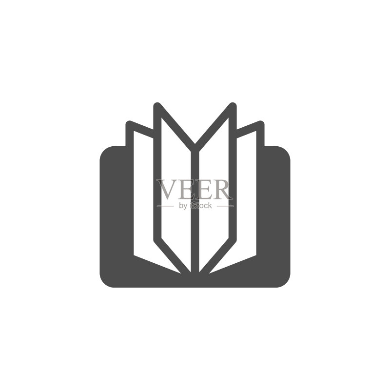 书籍教育概念字形图标图标素材