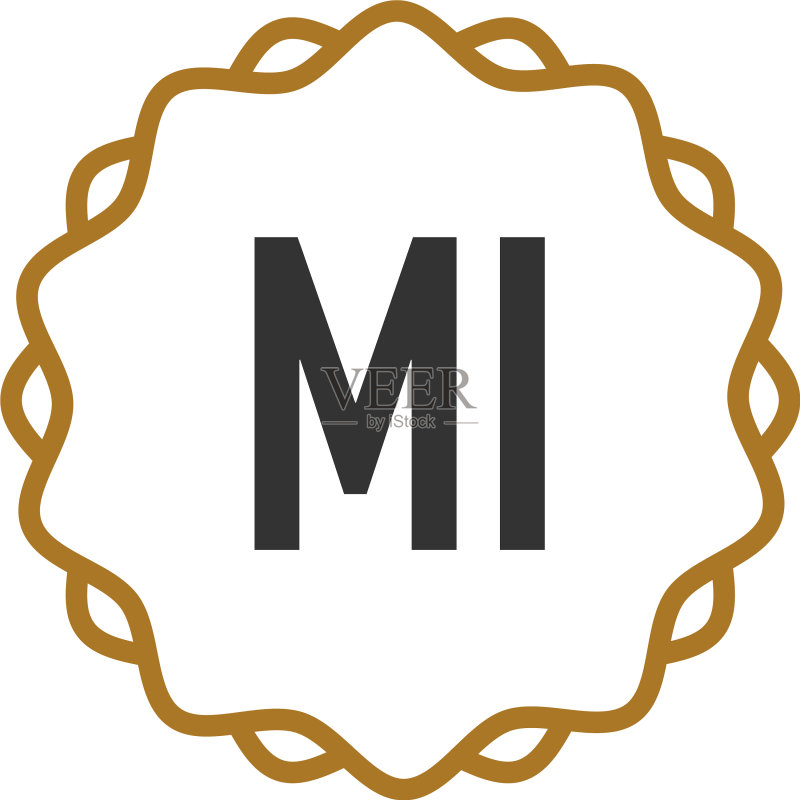 MI字母优雅创意logo图标素材