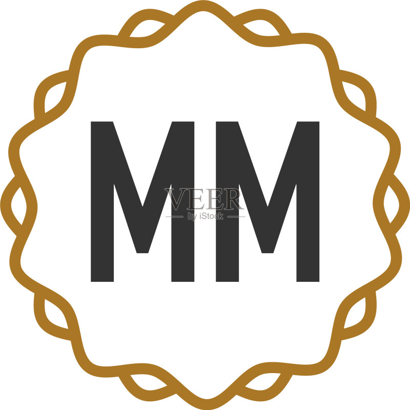 首字母MM优雅创意标志图标素材