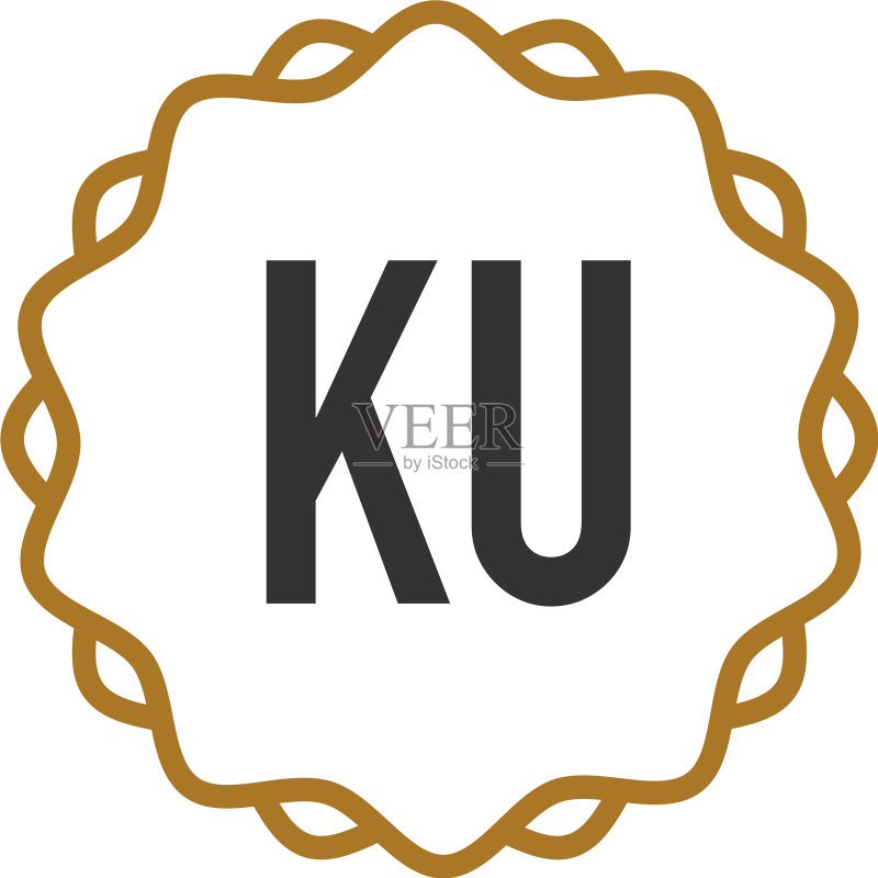 首字母KU优雅创意logo图标素材