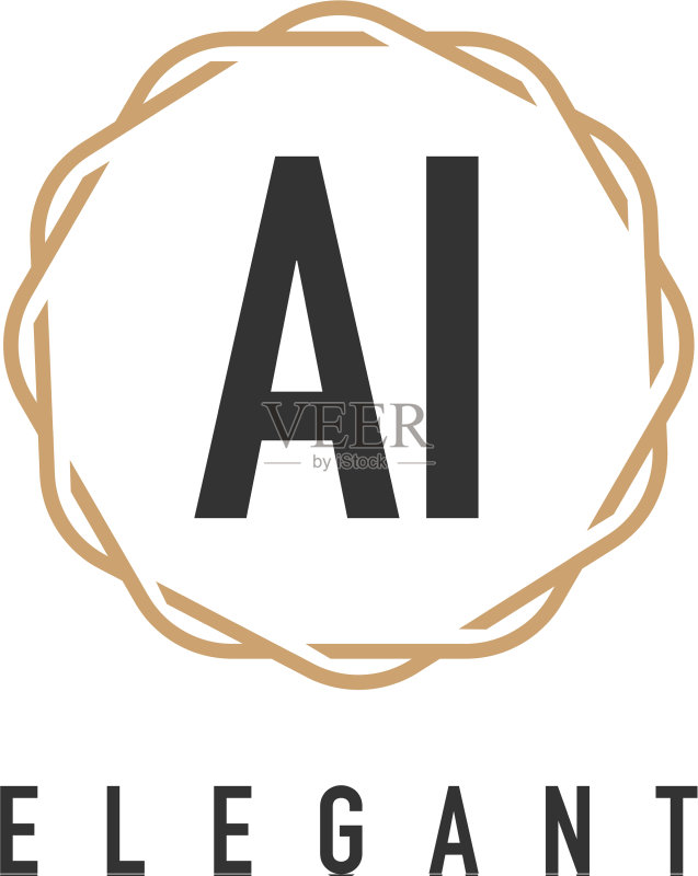 字母AI奢华简约标志图标素材