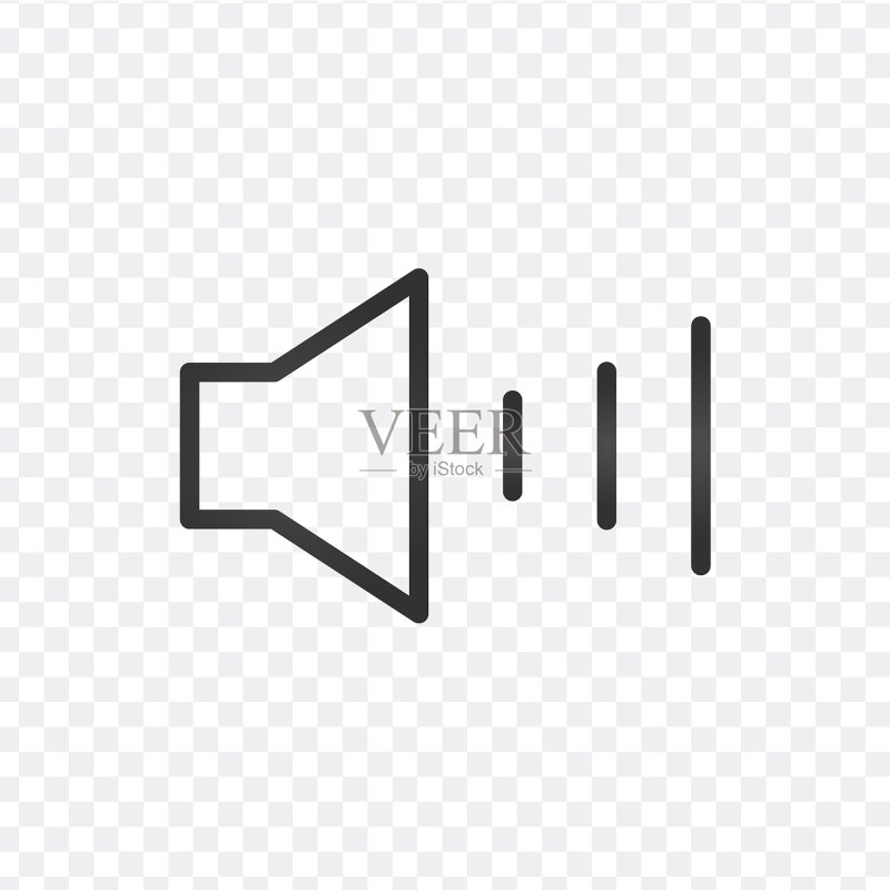 可编辑的线性扬声器轮廓图标设计图标素材