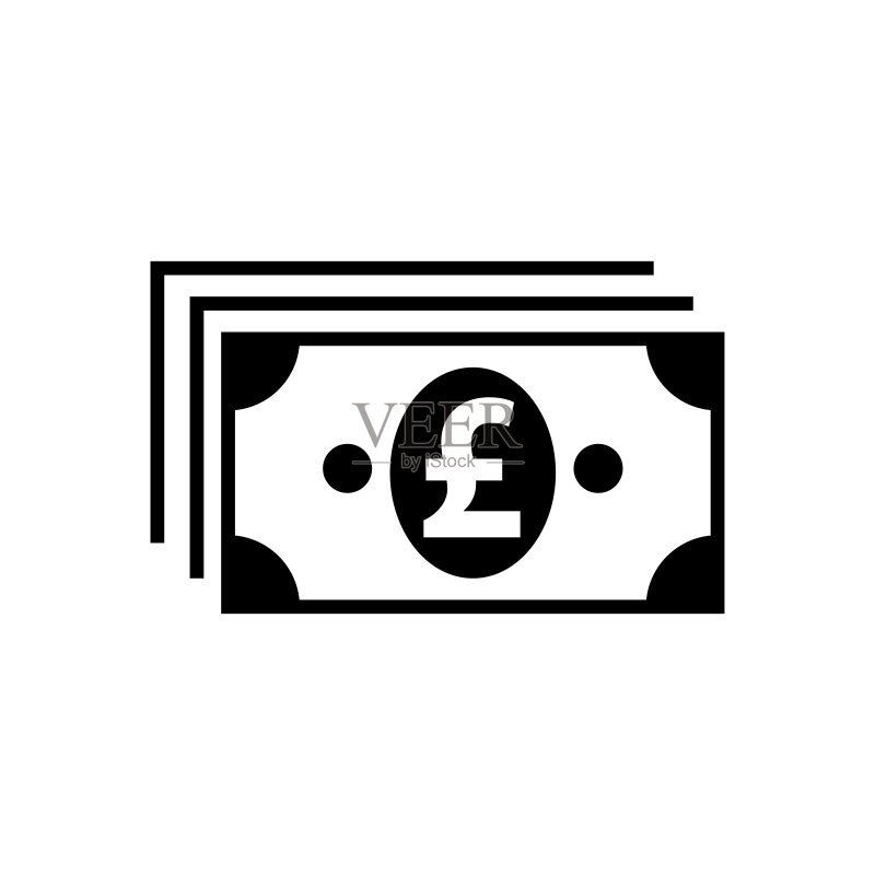 英镑货币图标矢量插图模板时尚设计图标素材