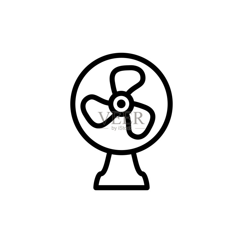 时尚风扇图标扁平矢量模板设计图标素材