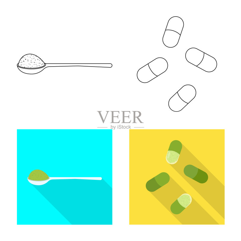 蛋白质和海洋符号合集图标素材