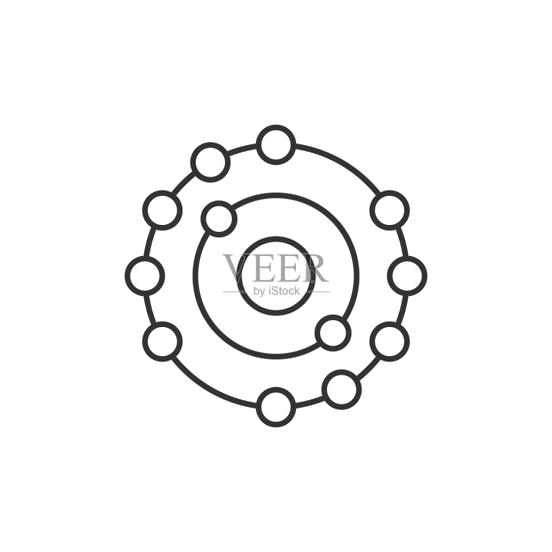 扁平风格的抗氧化剂分子图标图标素材