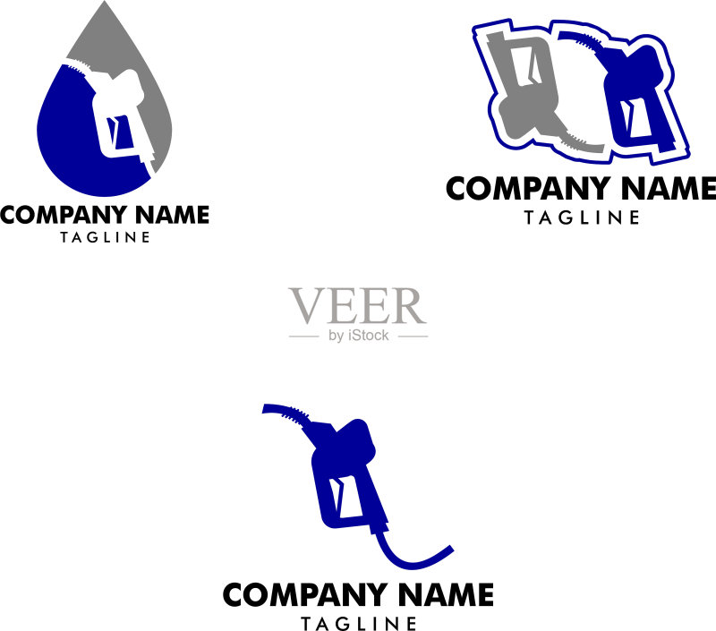 汽油泵喷嘴Logo模板设计图标素材