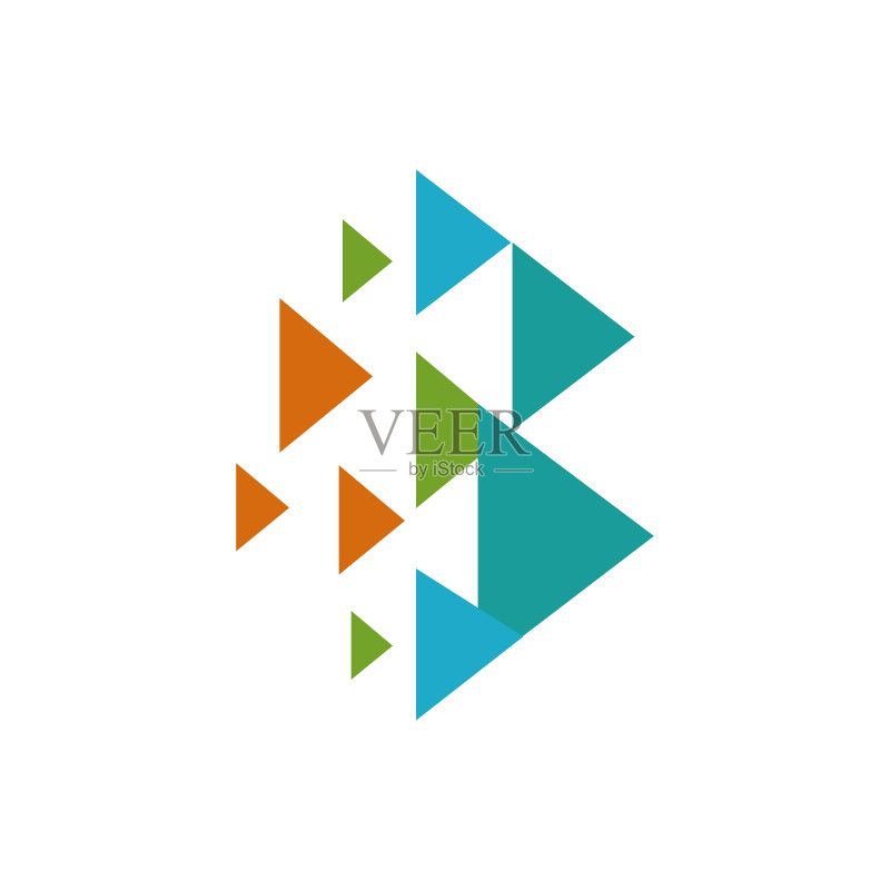 抽象三角形Logo设计模板图标素材