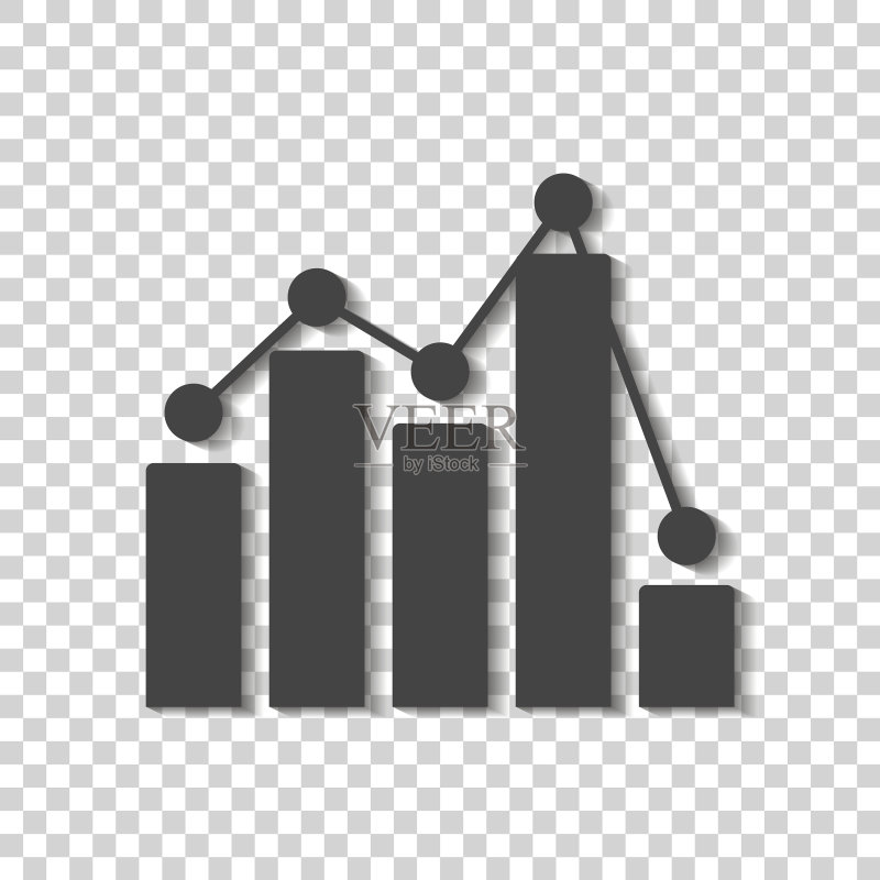 商业图表收入和支出图标素材