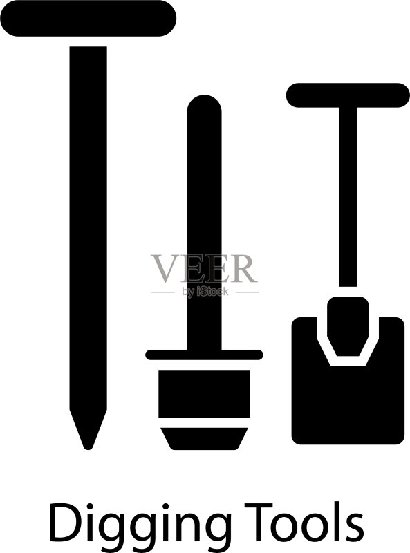 挖掘工具图标素材