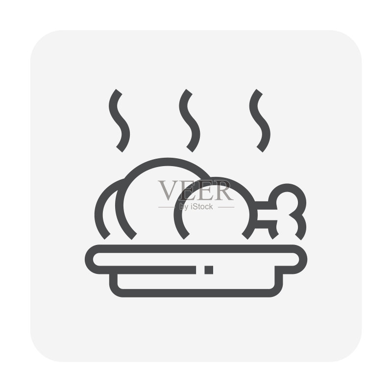 鸡肉盘图标图标素材