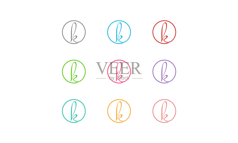 创意K字母Logo图标图标素材