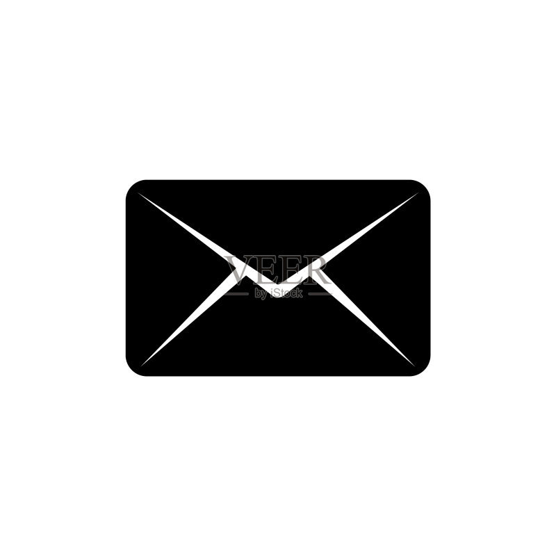 邮件,信封图标,logo在白色背景上隔离图标素材