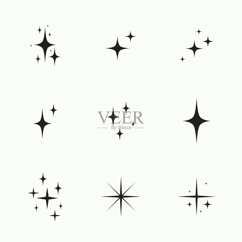 闪耀的星星合集图标素材