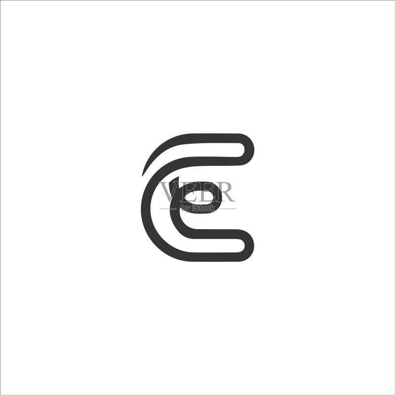 首字母e标志概念设计图标素材