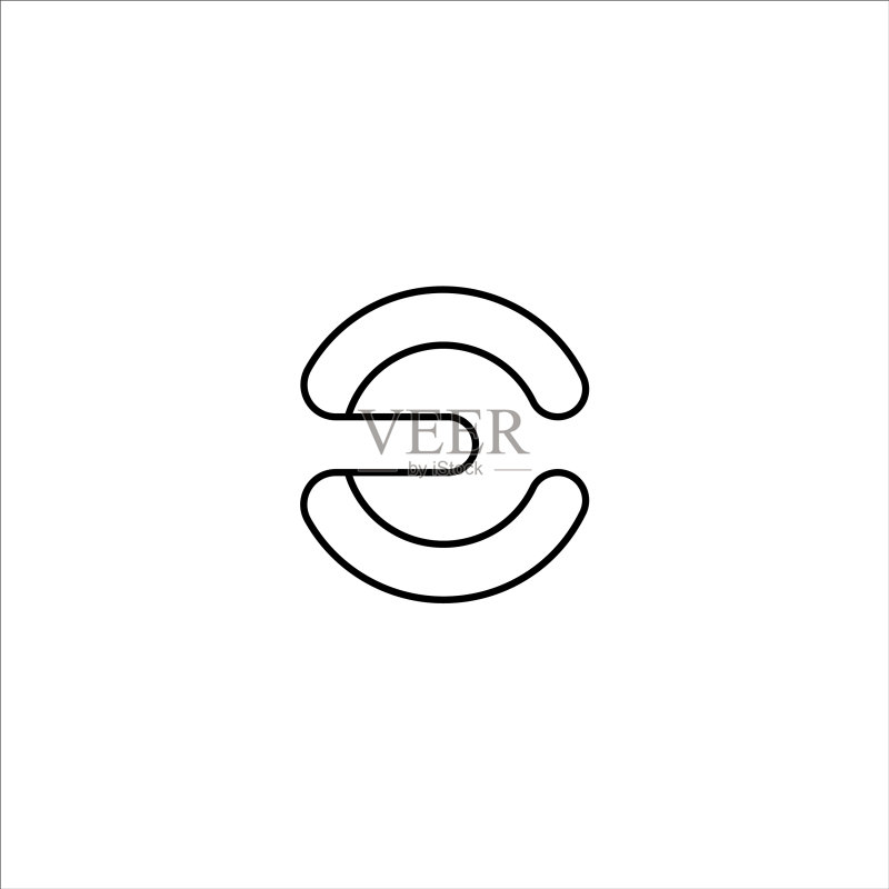 首字母e标志概念设计图标素材