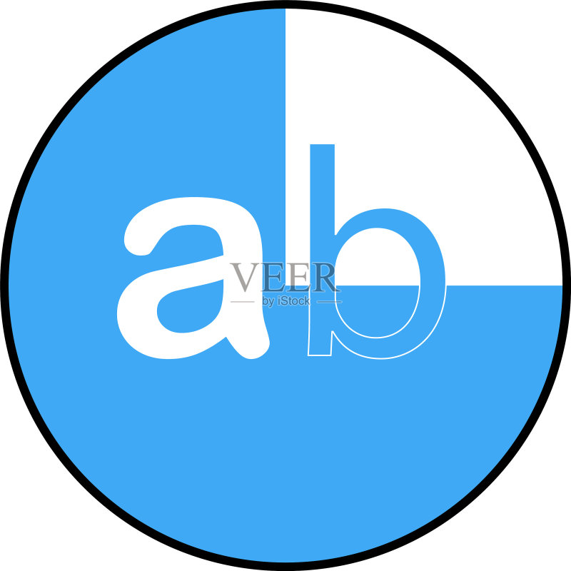 字母AB模板设计图标素材