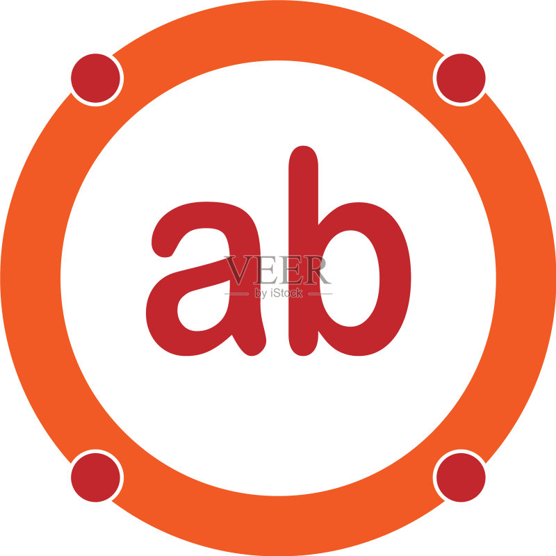 字母AB模板设计图标素材