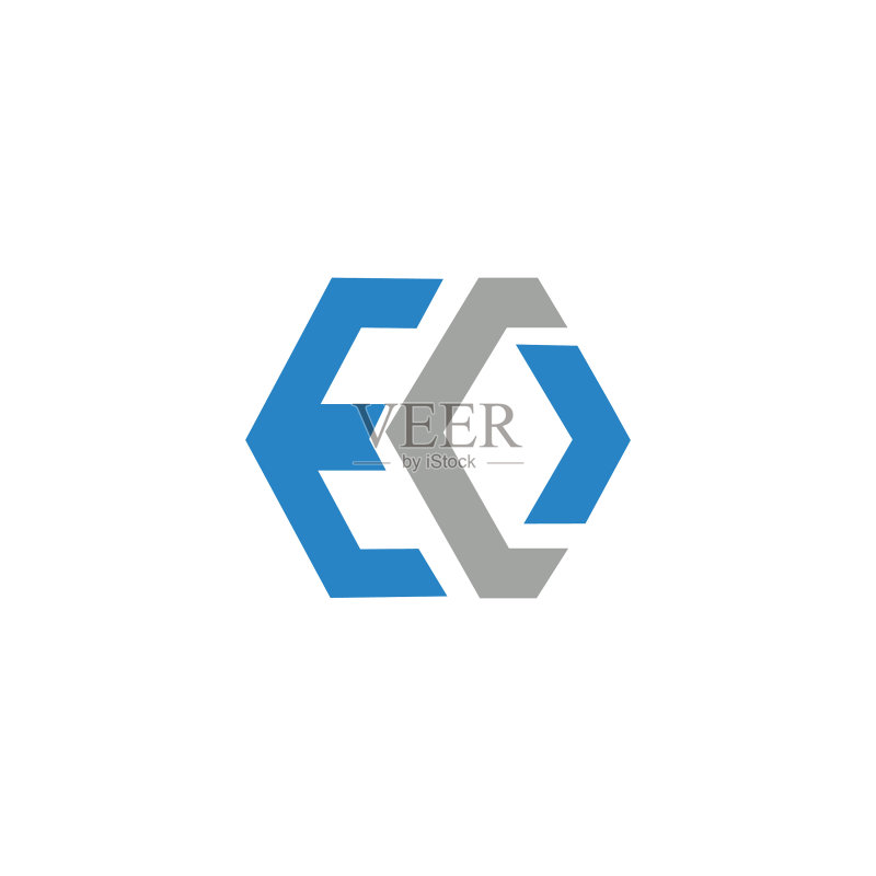 字母CE或EC Logo设计图标素材