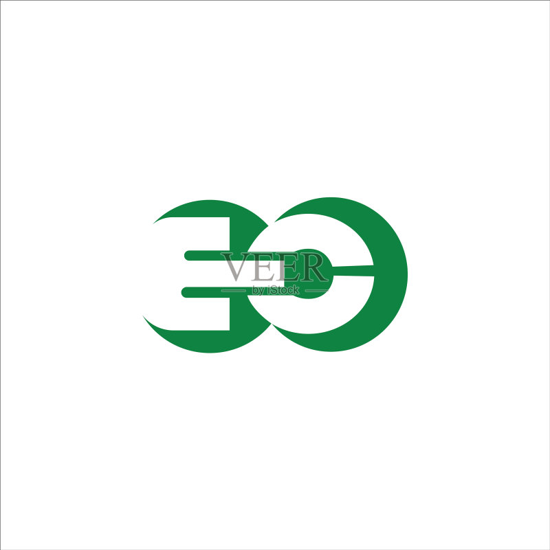 字母CE或EC Logo设计图标素材