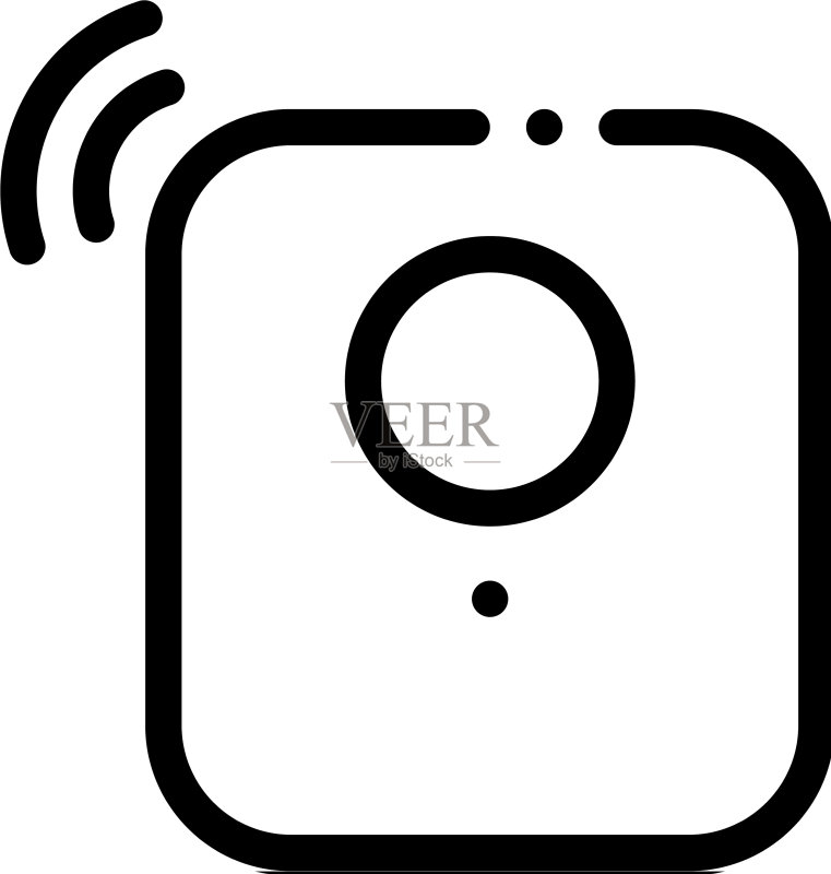 警报信号传感器图标轮廓图标素材
