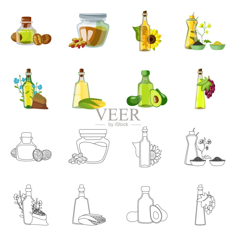 独立物件健康蔬菜图标合集图标素材