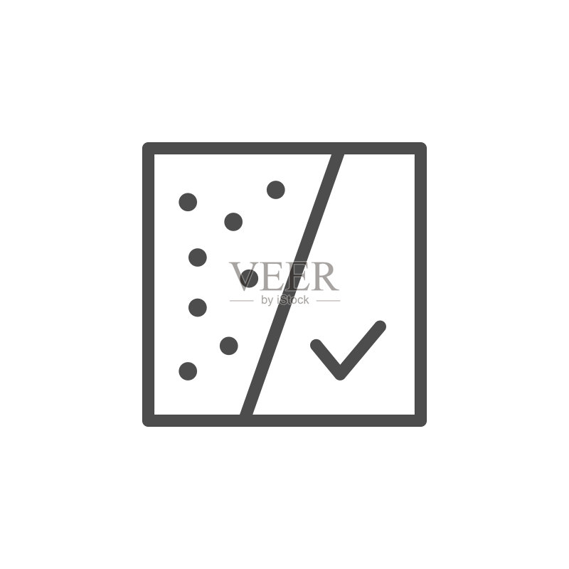 脏污和清洁皮肤线条轮廓图标图标素材