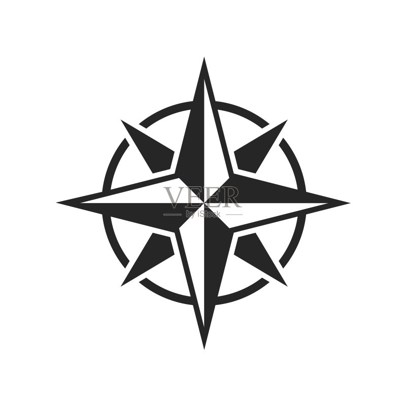 指南针玫瑰图标素材