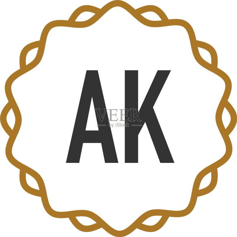 字母AK优雅创意logo图标素材