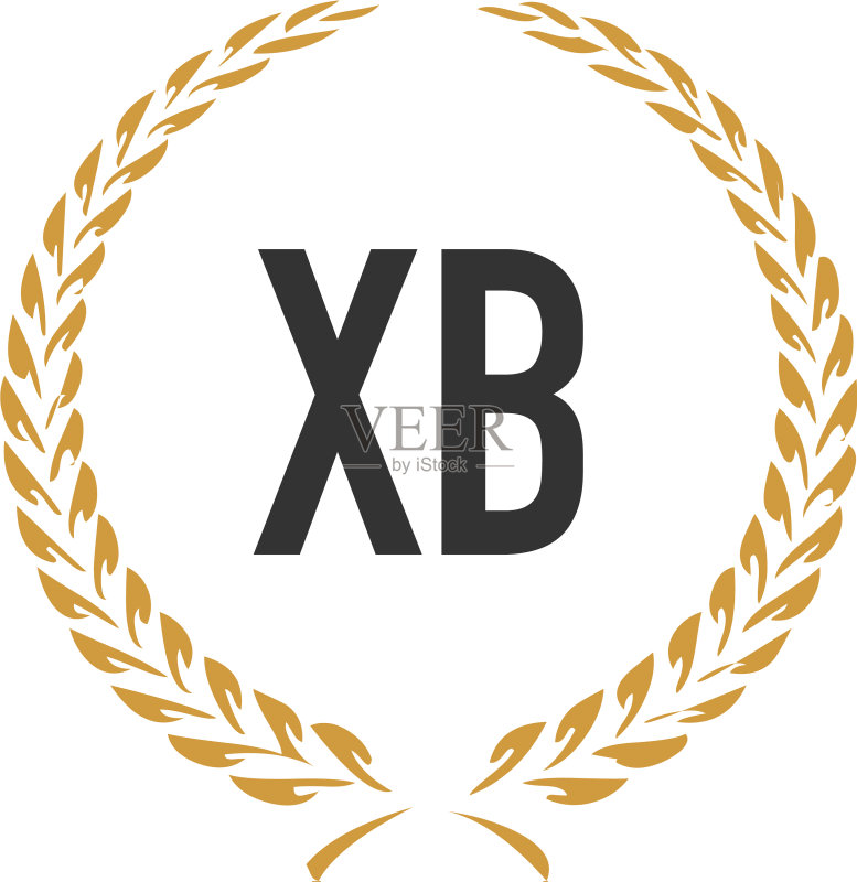 字母XB小麦简约标志图标素材