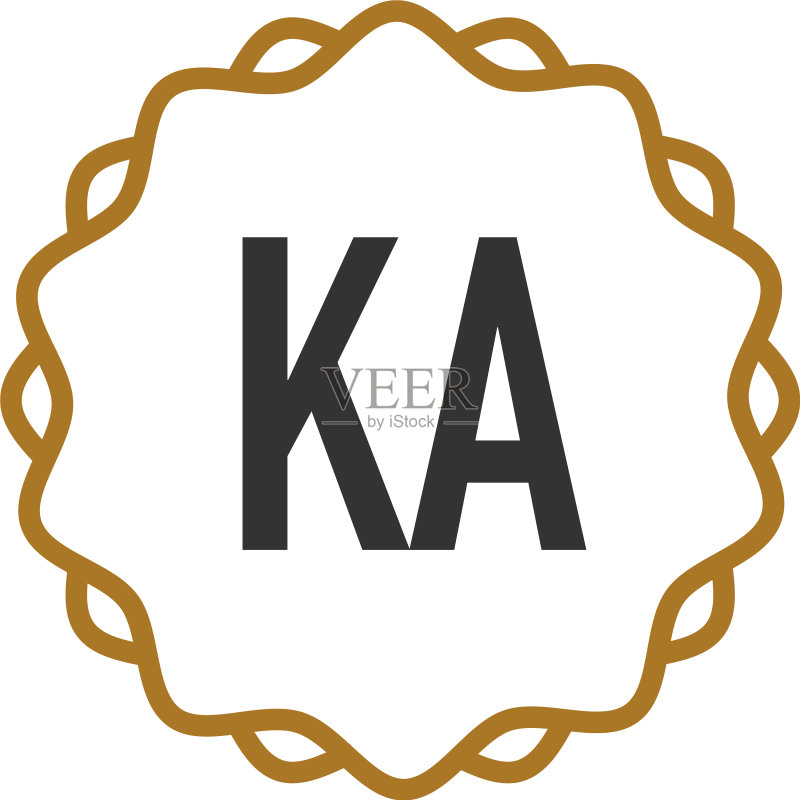 首字母KA优雅创意标志图标素材
