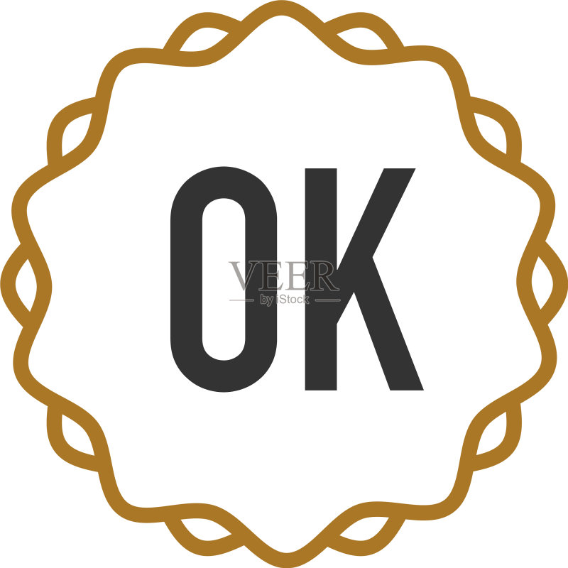 OK字母优雅创意logo图标素材