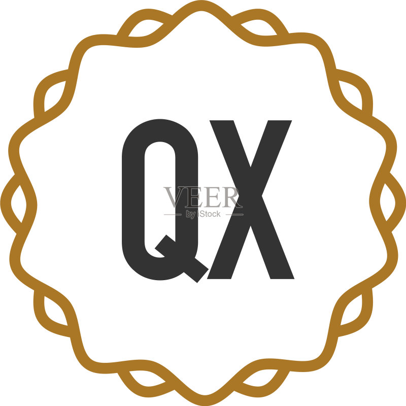 字母QX优雅创意标志图标素材