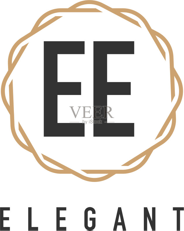 EE字母奢华简约标志图标素材