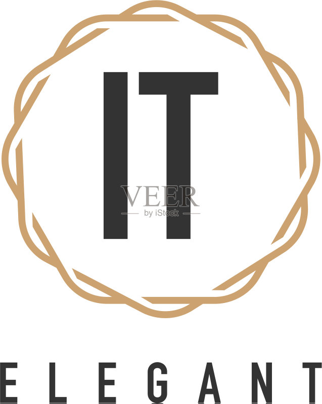 首字母IT奢华极简logo图标素材