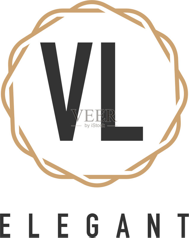 VL首字母奢华简约优雅Logo图标素材