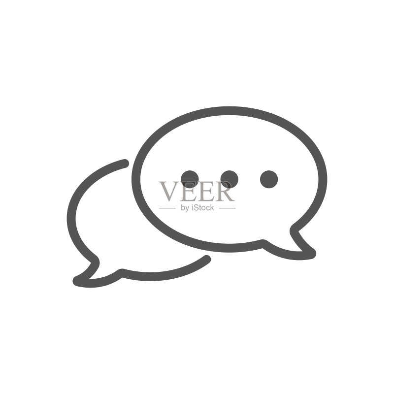 两个气泡形式的对话框图片图标素材
