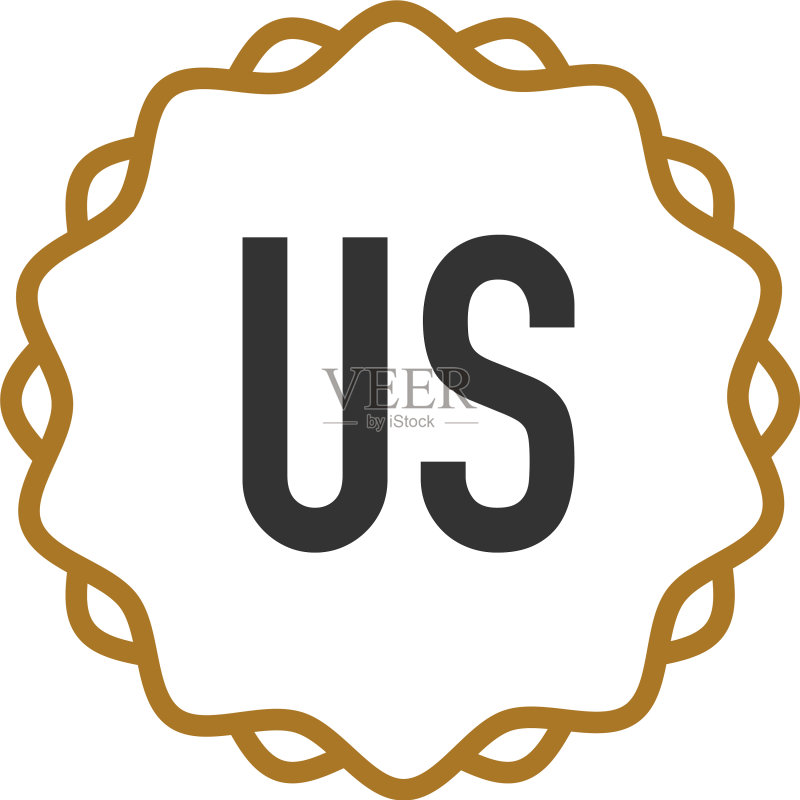 US字母创意优雅标志图标素材