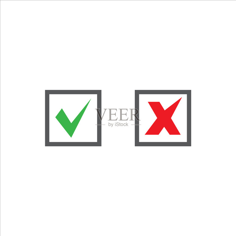 时尚的勾选标记图标素材