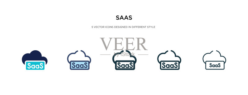 不同风格的SaaS图标图标素材