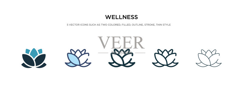 不同风格的双色健康图标图标素材