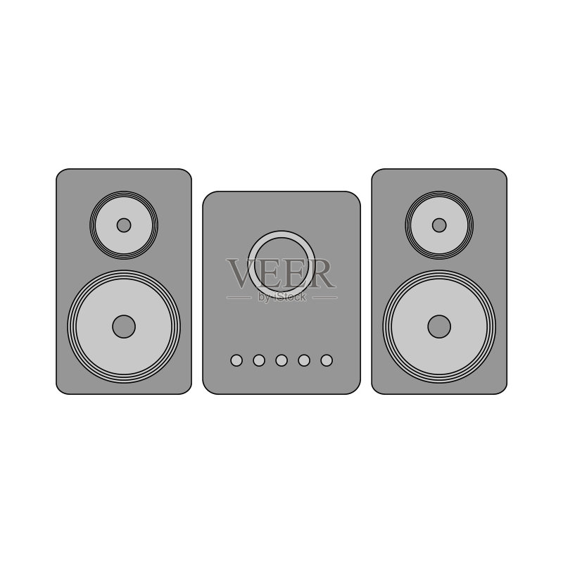 立体声音响系统图标图标素材