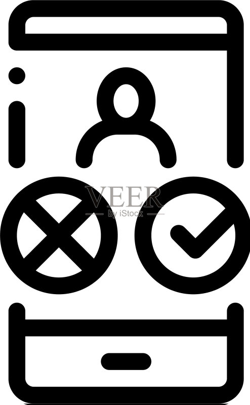 电话呼叫图标轮廓图标素材
