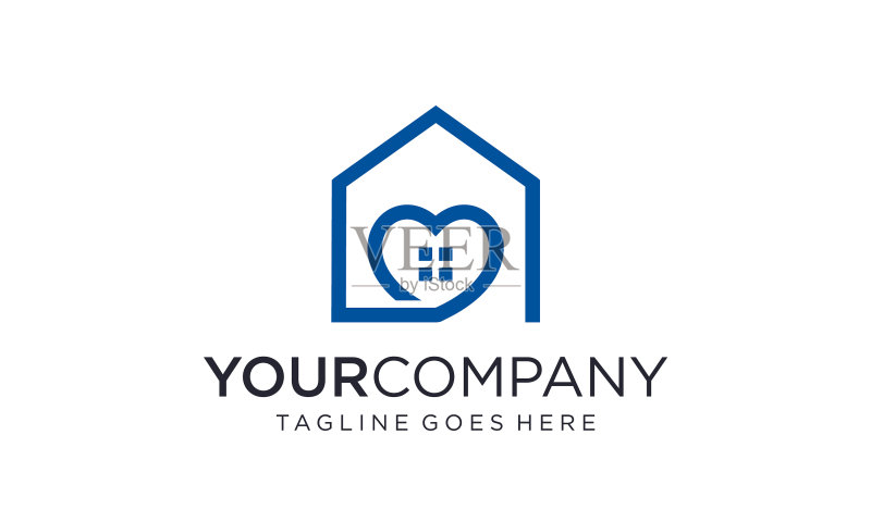 家庭护理Logo设计概念图标素材